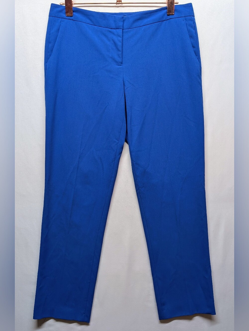 665-Vince Camuto Electric Blue Straight-Leg Trousers
